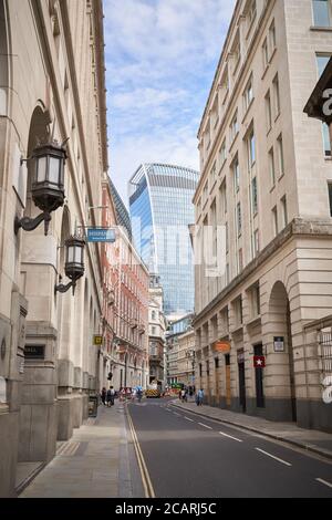 A view up Lombard Street in the City of London