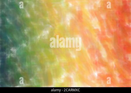 Blue, green and brown waves Watercolor abstract paint background. Stock Photo