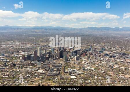 Aerial Photo of Downtown Denver, Colorado Stock Photo