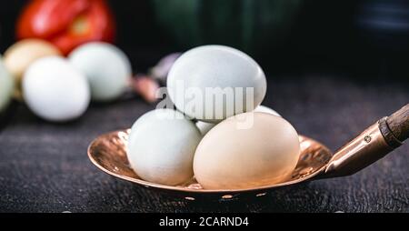 Brazilian free-range eggs, natural free-range eggs from Minas Gerais Stock Photo
