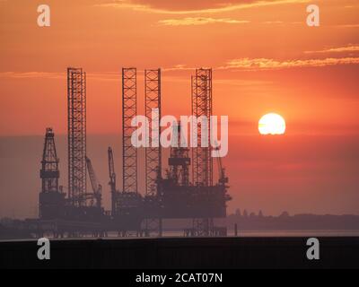 Borr drilling, Borr Ran jack up, in the Seagreen windfarm Stock Photo ...