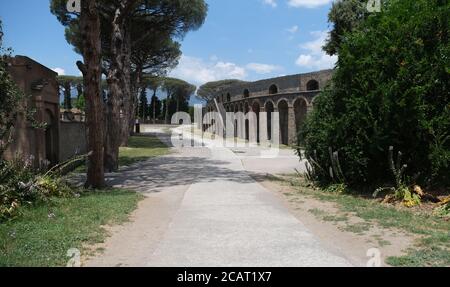 Pompeii Anfiteatro Stock Photo