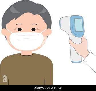 Thermo Gun Check Human Body Temperature Detection Virus Transmission Vector  Stock Vector by ©halimqd 386382074