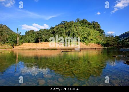 Stock Photo - Natural view of the Sangu river. Bandarban, Bangladesh. Stock Photo