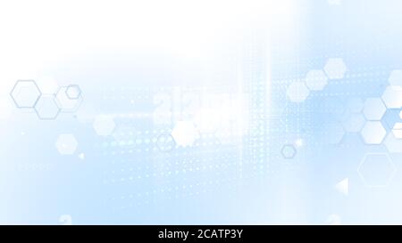 Abstract Hexagons Technology Hi-tech Futuristic Digital concept Background. Vector Illustration Stock Photo