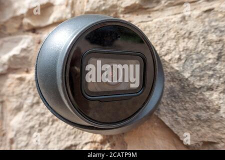 wall mounted CCTV high security camera Stock Photo