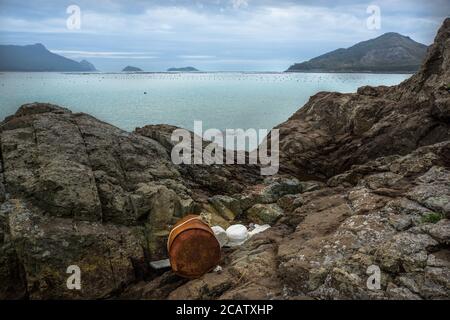 Trash problem in South Korea Stock Photo