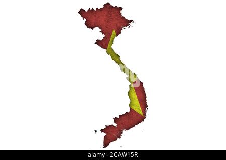 Map of Vietnam on weathered concrete Stock Photo - Alamy