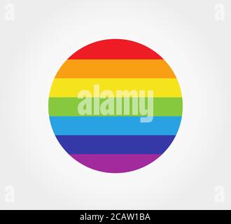 Circle rainbow symbolic icon. Vector illustration. Stock Vector