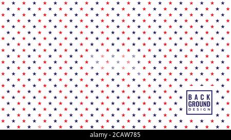American Stars Vector Illustration. Abstract background design template. Red White Blue Color Theme. Stock Vector