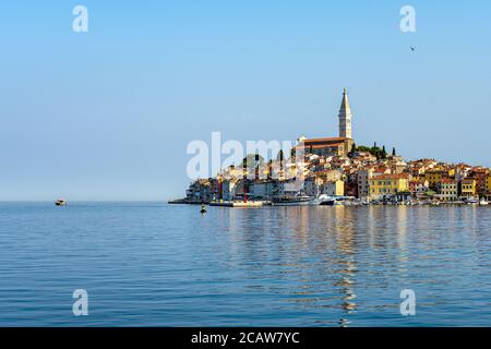 The old town of Rovinj in Croatia on a sunny day Stock Photo