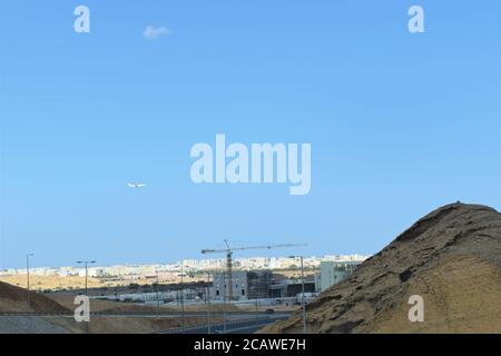 Road trip at the capital of Oman Muscat. Oman city life background. traffic Buildings : muscat, oman Stock Photo