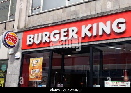 Burger King restaurant on Above Bar Street, Southampton, England, UK, August 2020 Stock Photo