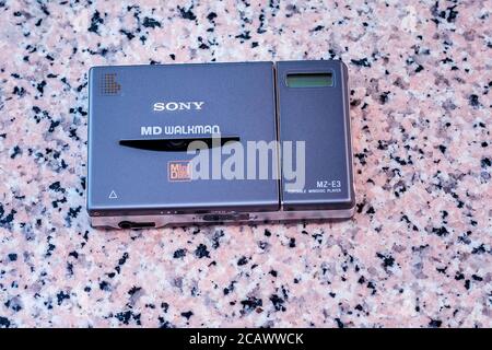Sony Walkman Mini Disc CD player. Stock Photo