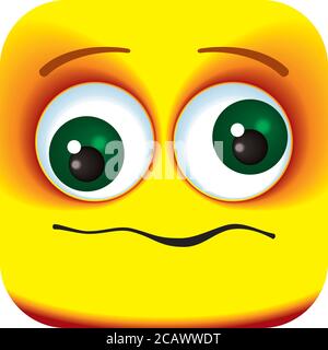 Suffering emoticon icon. Cartoon of suffering emoticon vector icon for ...