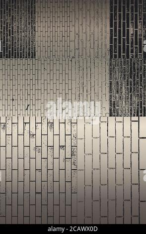 Set of background brick wall textures. Gradient.Vector illustration. Stock Vector