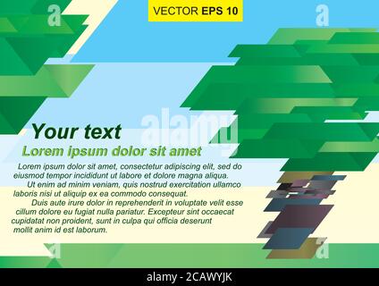vector template with tree and nature for the poster, booklet, brochure Stock Vector