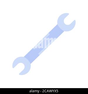 Wrench icon for settings and repair on white background. Stock Vector illustration. Stock Vector