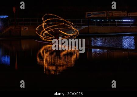 Taken down by marine lake. Stock Photo