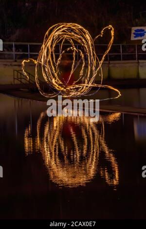 Taken down by marine lake. Stock Photo