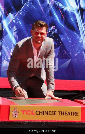 LOS ANGELES - APR 23:  Chris Hemsworth at the Avengers Cast Members Handprint Ceremony at the TCL Chinese Theater on April 23, 2019 in Los Angeles, CA Stock Photo