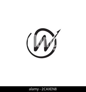 Letter W logo / icon design Stock Vector