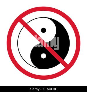 Yin yang symbol of harmony and balance , line icon isolated on white  background. Japan culture style Stock Vector Image & Art - Alamy