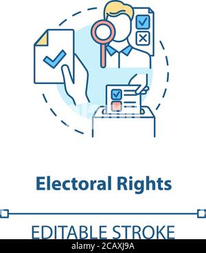 Suffrage concept icon. Elections idea thin line illustration. Right to ...