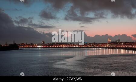 View on Bordeaux in the evening - France in Winter 2020 Stock Photo