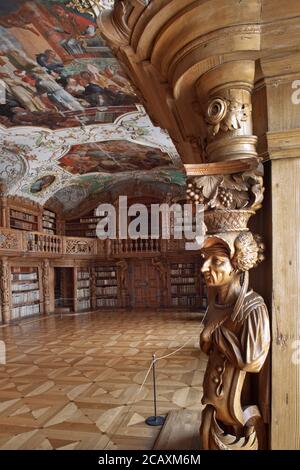 geography / travel, Germany, Bavaria, Waldsassen, monastery library Waldsassen, Upper Palatinate, Additional-Rights-Clearance-Info-Not-Available Stock Photo