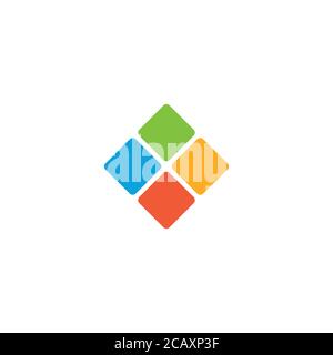 a colorful Square logo / icon design Stock Vector