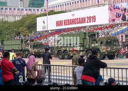 Putrajaya, Malaysia – August 31, 2019: Merdeka Day celebration is a colourful event and is held in commemoration of Malaysia's Independence Day at Dat Stock Photo