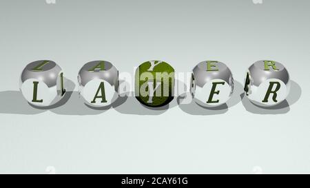 books meat seafood: layer text of cubic individual letters. 3D illustration. background and abstract Stock Photo