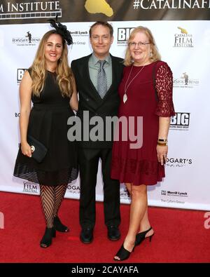 LOS ANGELES - SEP 27:  Ryan Griswold, Amanda Griswold, Kathy West at the 2019 Catalina Film Festival - Friday at the Catalina Bay on September 27, 2019 in Avalon, CA Stock Photo