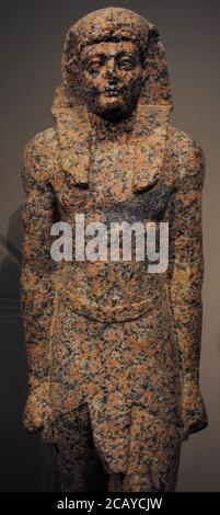 Alexander the Great (356-323 BC). King of Macedon. Greco-Egyptian statue of Alexander the Great as Pharaoh, ca.300 BC. Pink granite. Detail. Liebieghaus Museum. Frankfurt. Germany. Stock Photo