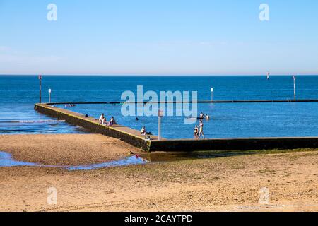 Walpole Bay tidal paddling swimming pool in Margate, Kent, UK Stock Photo