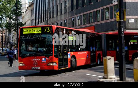 London Bendy Bus In Oxford Street Stock Photo