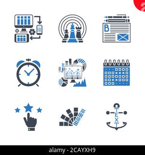 Seo and web opimization icons set Stock Vector