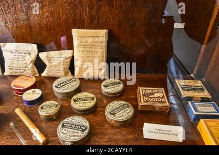 Town Hall Pharmacy in Tallinn, Estonia, is one of the oldest in Europe Stock Photo