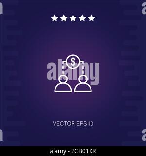 peer to peer vector icon modern illustration Stock Vector