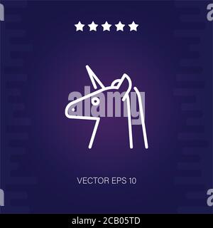 unicorn vector icon modern illustration Stock Vector