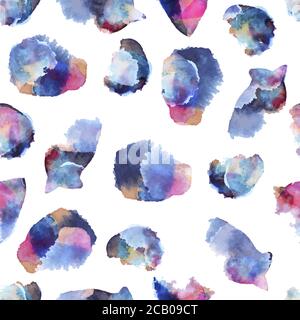 Seamless pattern with watercolor blots for textile design. Vector. Stock Vector