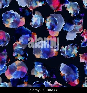 Seamless pattern with watercolor blots for textile design. Vector. Stock Vector