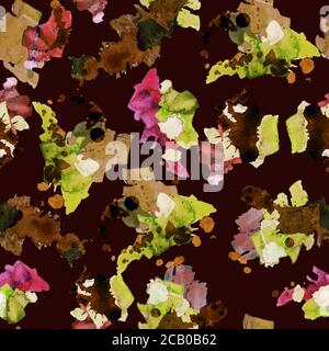 Seamless pattern with watercolor blots. Vector. Stock Vector