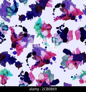Seamless pattern with watercolor blots. Vector. Stock Vector