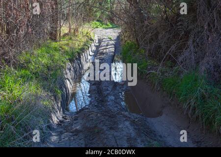 New Zealand Countryside Scenes: public access 4X4 Off-road tracks, for recreation and adventure. Stock Photo