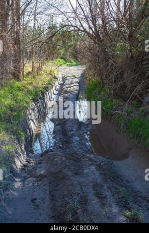 New Zealand Countryside Scenes: public access 4X4 Off-road tracks, for recreation and adventure. Stock Photo