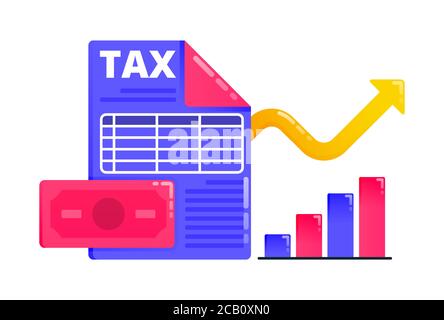 Logos for increase economic and tax revenue, tax reporting and financial income. Logos can also be used for business, icon design, and graphic element Stock Vector