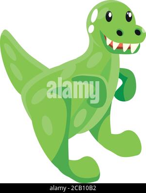 toy dinosaur, rubber animal on white background vector illustration design Stock Vector