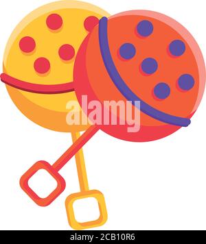 baby rattle , kids toy on white background vector illustration design Stock Vector